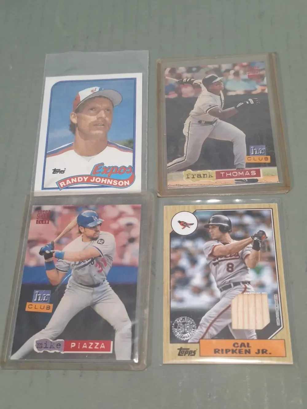 MLB Card Lot Ripken Jr Relic Thomas Piazza Johnson NM Topps Stadium